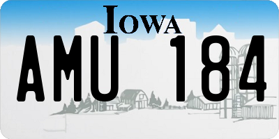 IA license plate AMU184
