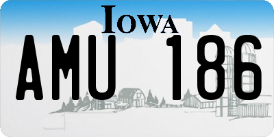 IA license plate AMU186