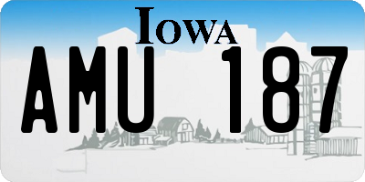 IA license plate AMU187