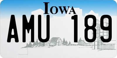 IA license plate AMU189