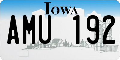 IA license plate AMU192
