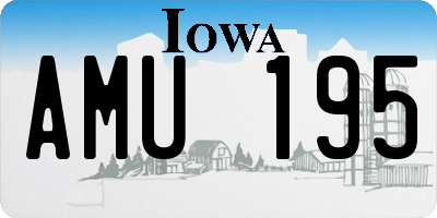 IA license plate AMU195