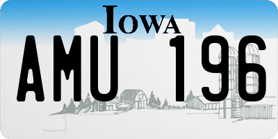 IA license plate AMU196