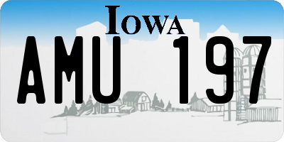 IA license plate AMU197