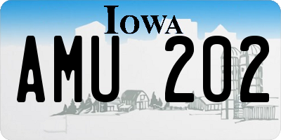 IA license plate AMU202