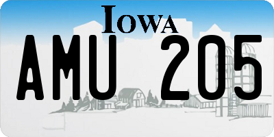 IA license plate AMU205