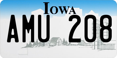 IA license plate AMU208