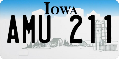 IA license plate AMU211