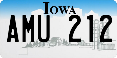 IA license plate AMU212