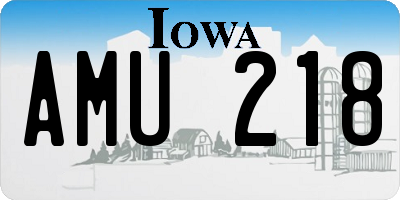 IA license plate AMU218