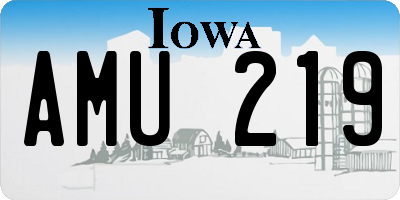 IA license plate AMU219