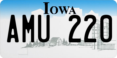 IA license plate AMU220