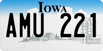 IA license plate AMU221