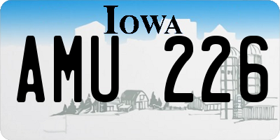IA license plate AMU226