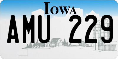 IA license plate AMU229