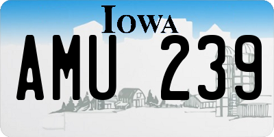 IA license plate AMU239