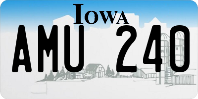 IA license plate AMU240