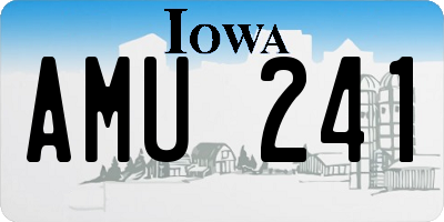 IA license plate AMU241