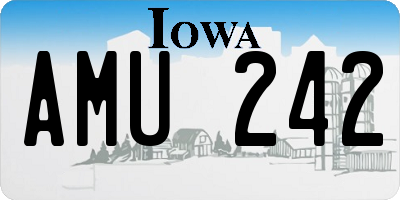 IA license plate AMU242