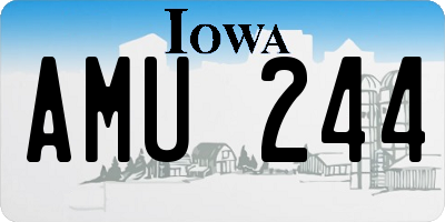 IA license plate AMU244