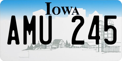 IA license plate AMU245