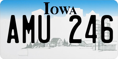 IA license plate AMU246