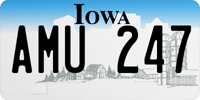 IA license plate AMU247