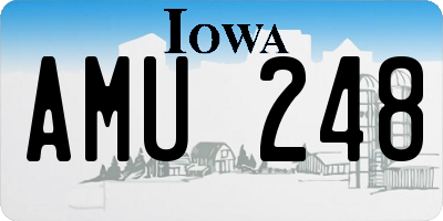 IA license plate AMU248
