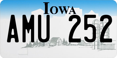 IA license plate AMU252