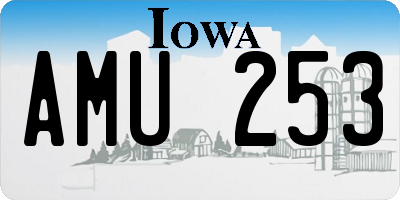 IA license plate AMU253