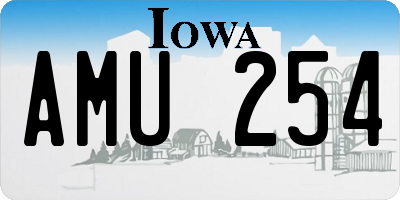IA license plate AMU254
