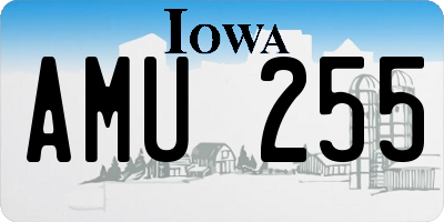IA license plate AMU255