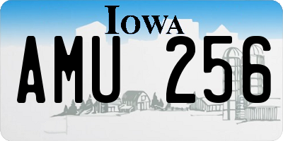 IA license plate AMU256