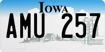 IA license plate AMU257