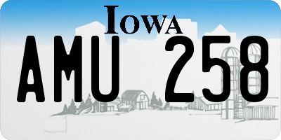 IA license plate AMU258