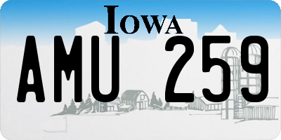 IA license plate AMU259