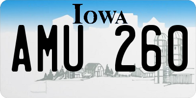 IA license plate AMU260