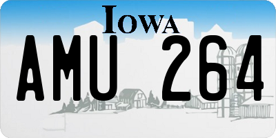 IA license plate AMU264