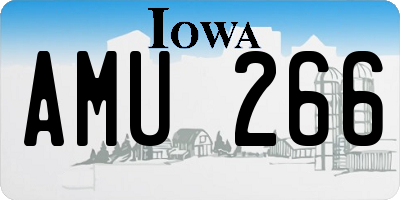 IA license plate AMU266