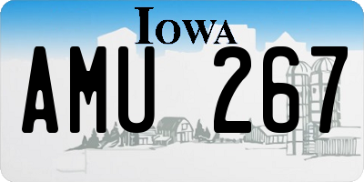 IA license plate AMU267