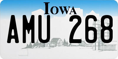 IA license plate AMU268
