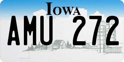 IA license plate AMU272