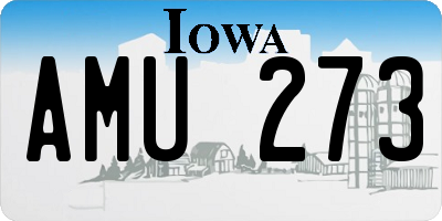 IA license plate AMU273