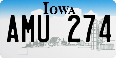 IA license plate AMU274