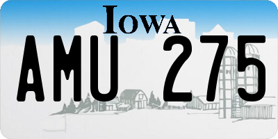IA license plate AMU275