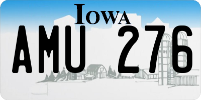 IA license plate AMU276