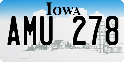 IA license plate AMU278