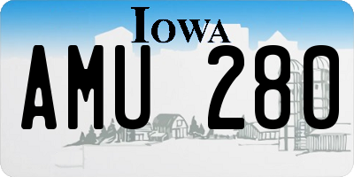 IA license plate AMU280