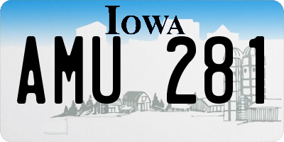 IA license plate AMU281