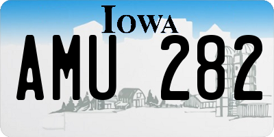 IA license plate AMU282